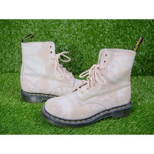 Dr. Martens 1460 Pascal Tie-Dye Suede Ankle Combat Boots - Women's Size 7